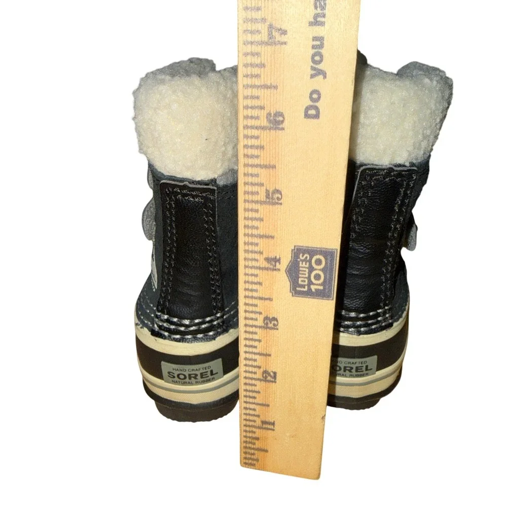 Sorel 1964 Pac Strap Toddler 4 Pre-Owned Snow Boots Black Waterproof Insulated‎